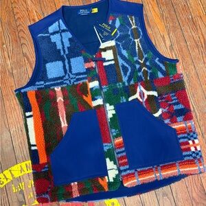 Polo by Ralph Lauren Blue and Multicolor Vest